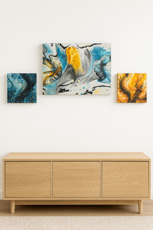 "Tidal Pulse" Acrylic on Canvas - 14x30 Original