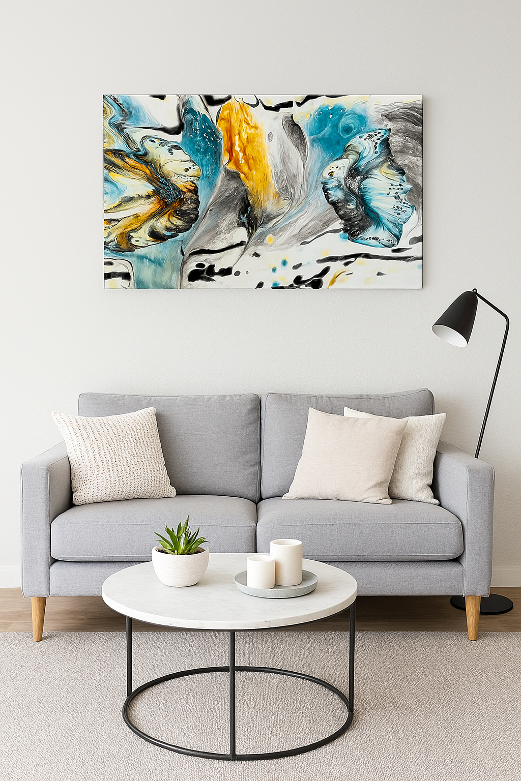 "Tidal Pulse" Acrylic on Canvas - 14x30 Original